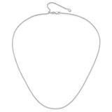 14K White Gold 1.2 mm Polished Chain Necklace alternate angle