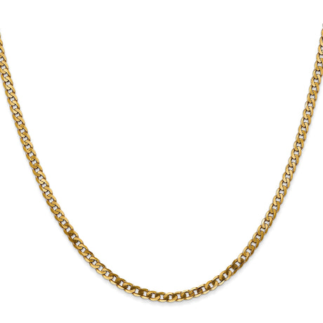 14K Yellow Gold 2.9 mm Curb Chain Necklace, Polished