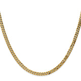 14K Yellow Gold 3.9 mm Curb Chain Necklace, Polished