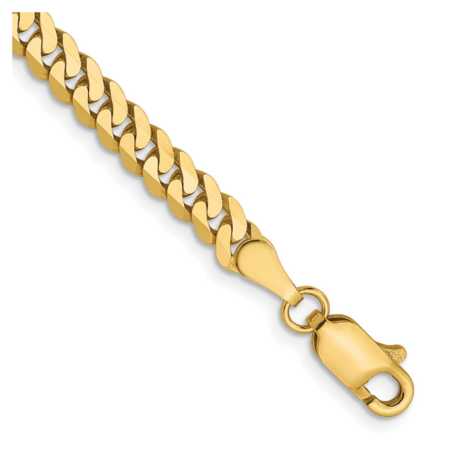 14K Yellow Gold 3.9 mm Curb Chain Bracelet, Polished