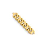 14K Yellow Gold 3.9 mm Curb Chain Necklace, Polished detail view