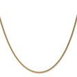 14K Yellow Gold 1.65 mm Polished Chain Necklace, Solid