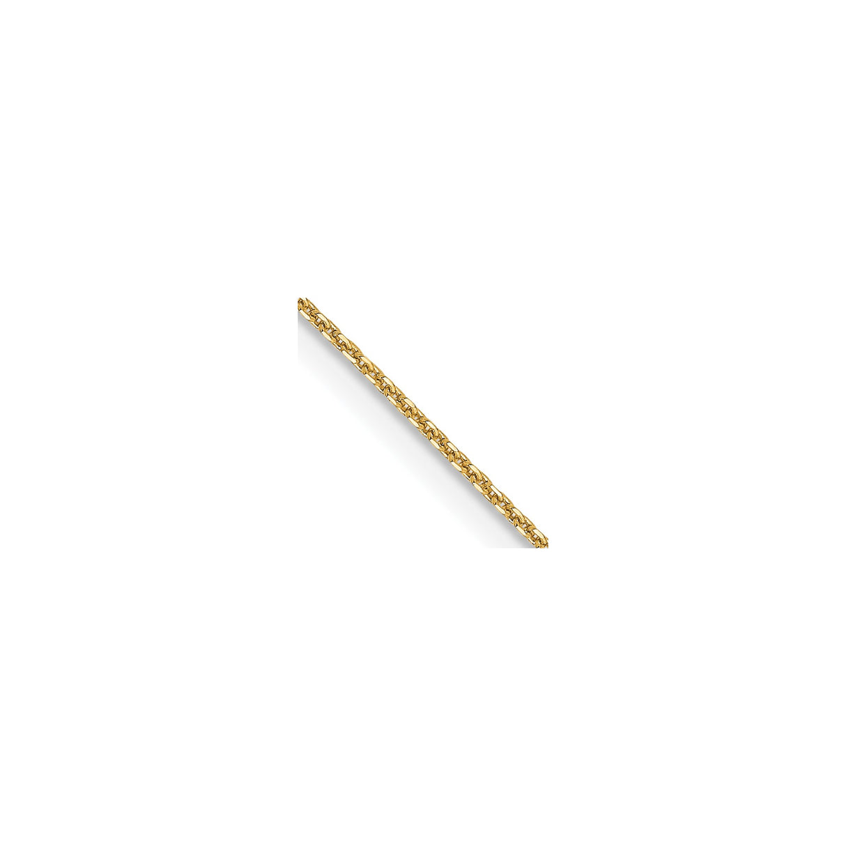 14K Yellow Gold 0.85 mm Polished Chain Necklace, Solid detail view