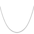 14K White Gold 1 mm Polished Chain Necklace, Solid