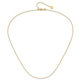 14K Yellow Gold 0.9 mm Box Chain Necklace, Polished alternate angle