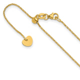 14K Yellow Gold 0.9 mm Box Chain Necklace, Polished detail view