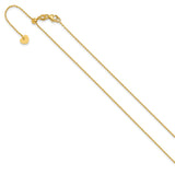 14K Yellow Gold 1.15 mm Polished Chain Necklace