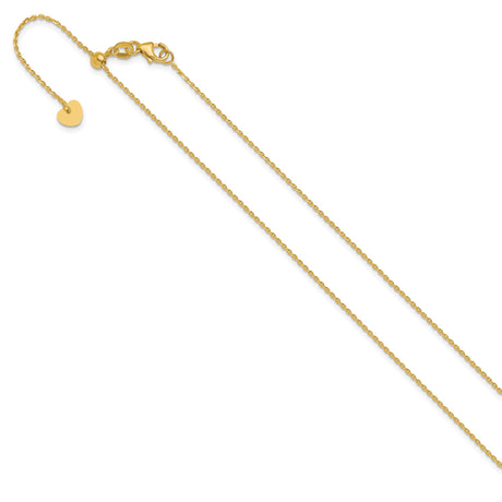 14K Yellow Gold 1.15 mm Polished Chain Necklace