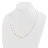 14K Yellow Gold 1.15 mm Polished Chain Necklace detail view