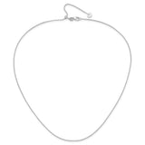 14K White Gold 1 mm Franco Chain Necklace, Polished alternate angle