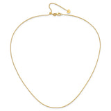 14K Yellow Gold 1 mm Franco Chain Necklace, Polished alternate angle