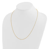 14K Yellow Gold 1 mm Franco Chain Necklace, Polished detail view
