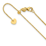 14K Yellow Gold 1 mm Franco Chain Necklace, Polished detail view