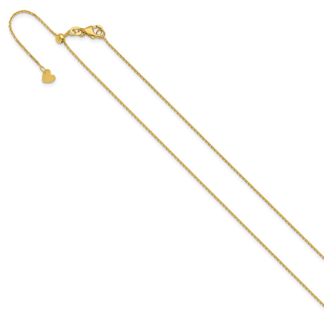 14K Yellow Gold 1.1 mm Polished Chain Necklace