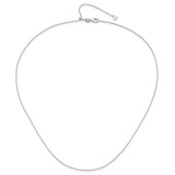14K White Gold 1.1 mm Polished Chain Necklace alternate angle