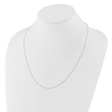 14K White Gold 1.1 mm Polished Chain Necklace detail view