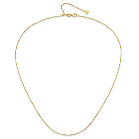 14K Yellow Gold 1.25 mm Polished Chain Necklace alternate angle