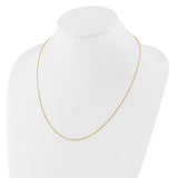 14K Yellow Gold 1.25 mm Polished Chain Necklace detail view