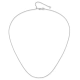 14K White Gold 1.25 mm Polished Chain Necklace alternate angle