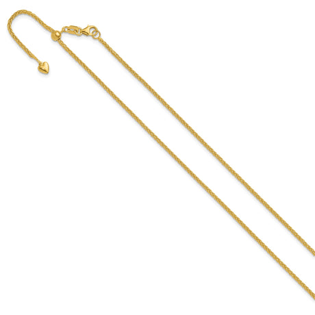 14K Yellow Gold 1.5 mm Polished Chain Necklace