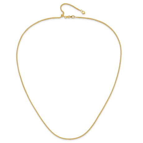 14K Yellow Gold 1.5 mm Polished Chain Necklace alternate angle