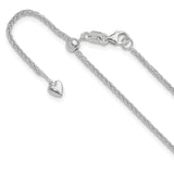 14K White Gold 1.5 mm Polished Chain Necklace detail view