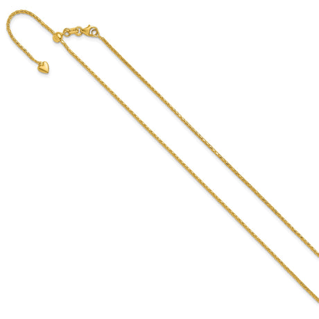 14K Yellow Gold 1.3 mm Polished Chain Necklace