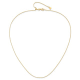 14K Yellow Gold 0.7 mm Box Chain Necklace, Polished alternate angle