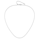 14K White Gold 0.7 mm Box Chain Necklace, Polished alternate angle