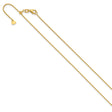 14K Yellow Gold 1.25 mm Polished Chain Necklace