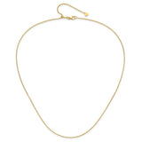 14K Yellow Gold 1.25 mm Polished Chain Necklace alternate angle
