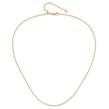 14K Yellow Gold 1.25 mm Polished Chain Necklace alternate angle