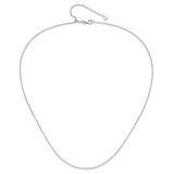 14K White Gold 1.25 mm Polished Chain Necklace alternate angle