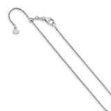 14K White Gold 1.25 mm Polished Chain Necklace detail view