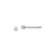 14k White Gold Single Stud Earring with Round Cut Diamond, Solitaire Minimalist Design