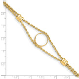 13 mm 14k Yellow Gold coin bezel for 13 mm Coin — size reference (ruler)