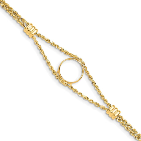 13 mm 14k Yellow Gold coin bezel for 13 mm Coin