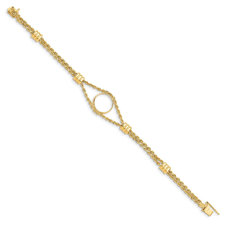 13 mm 14k Yellow Gold coin bezel for 13 mm Coin — alternate view