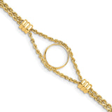 13 mm 14k Yellow Gold coin bezel for 13 mm Coin