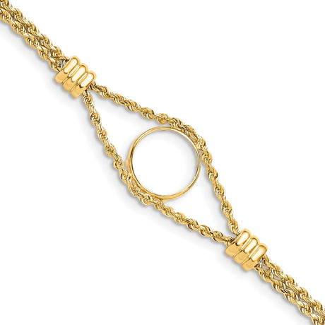 13 mm 14k Yellow Gold coin bezel for 13 mm Coin