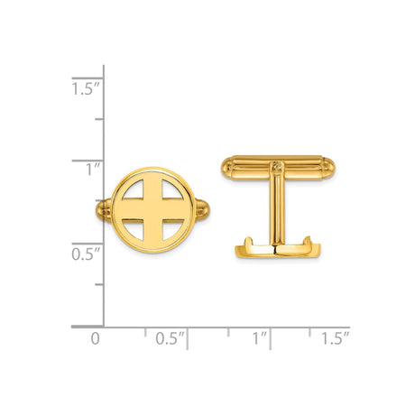 13 mm 14k Yellow Gold coin bezel for 13 mm Coin — size reference (ruler)