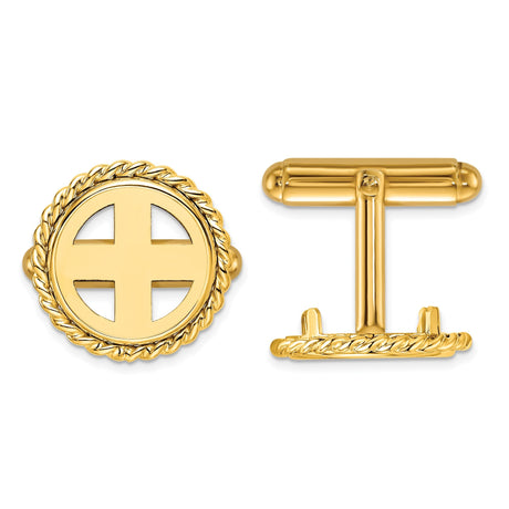13 mm 14k Yellow Gold coin bezel for 13 mm Coin