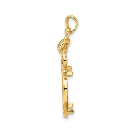 13 mm 14k Yellow Gold coin bezel for 13 mm Coin — alternate view