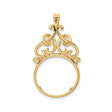 13 mm 14k Yellow Gold coin bezel for 13 mm Coin