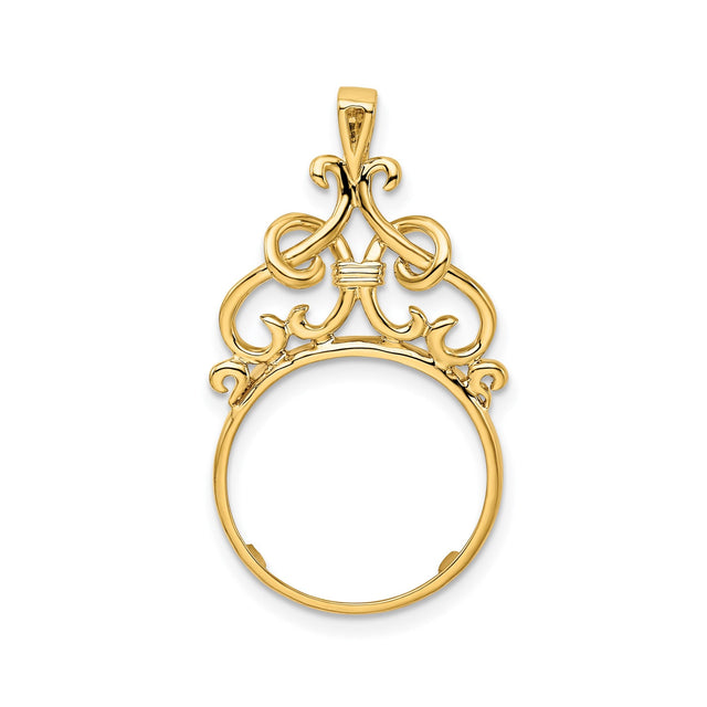 13 mm 14k Yellow Gold coin bezel for 13 mm Coin