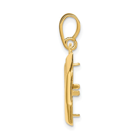 13 mm 14k Yellow Gold coin bezel for 13 mm Coin — alternate view