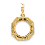 13 mm 14k Yellow Gold coin bezel for 13 mm Coin — additional image
