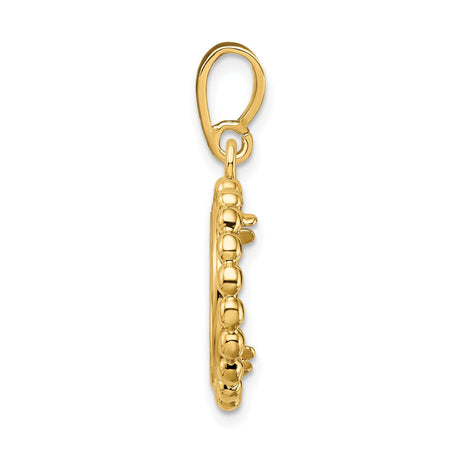 13 mm 14k Yellow Gold coin bezel for 13 mm Coin — alternate view