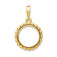 13 mm 14k Yellow Gold coin bezel for 13 mm Coin