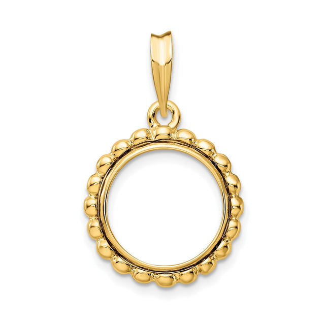 13 mm 14k Yellow Gold coin bezel for 13 mm Coin